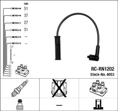 Juego de cables de encendido NGK 4053 NGK 4053 Compra Hoy
