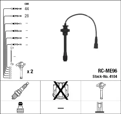 Juego de cables de encendido NGK DELETED_4104 Premium