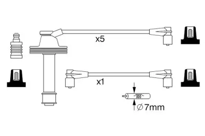 Juego de cables de encendido BOSCH 0 986 357 232 (Sustituye a 0 986 357 166) Precio Económico