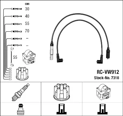 Juego de cables de encendido NGK 7318 Venta Final