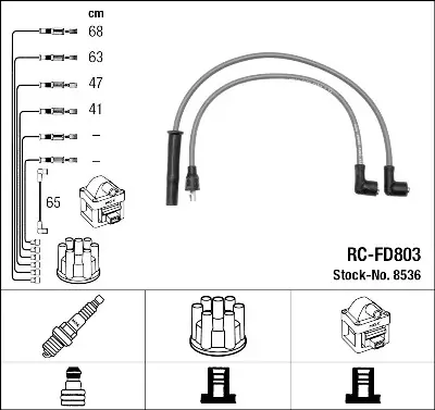 Juego de cables de encendido NGK 8536 Barato