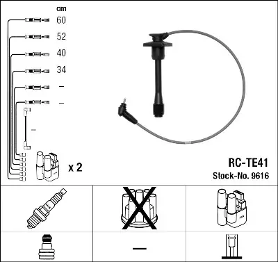 Juego de cables de encendido NGK 9616 Pago Seguro