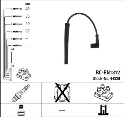 Bestseller Juego de cables de encendido NGK 44330