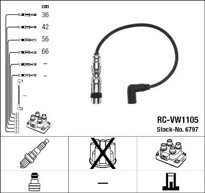 Rebajas Juego de cables de encendido NGK 6797