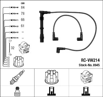 Juego de cables de encendido NGK DELETED_0945 Envío Internacional