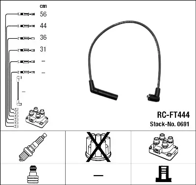 A Buen Precio Juego de cables de encendido NGK 691 NGK 0691