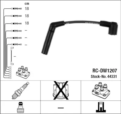 Oferta Especial Juego de cables de encendido NGK 44331 NGK 44331