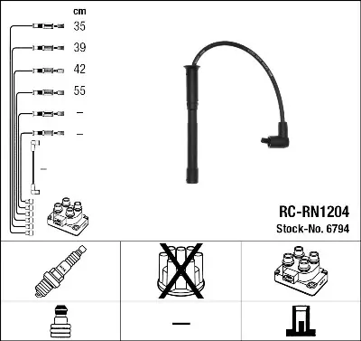Juego de cables de encendido NGK 6794 NGK 6794 Oferta Limitada