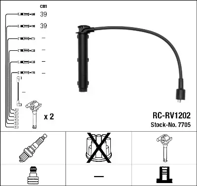 Venta Final Juego de cables de encendido NGK 7705 NGK 7705