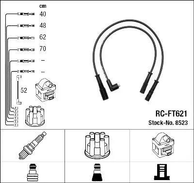 Juego de cables de encendido NGK 8523 NGK 8523 Ordenar Ahora Mismo