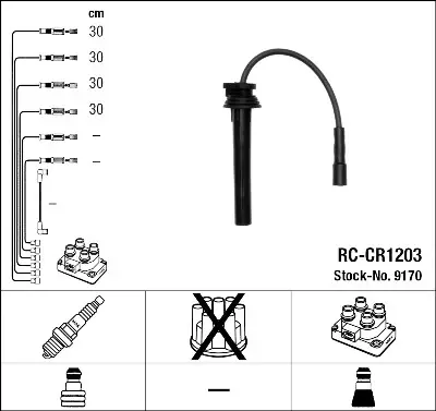 Ordena Ya Juego de cables de encendido NGK DELETED_9170