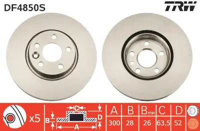 Juego de discos de freno TRW DF4850S TRW DF4850S Barato