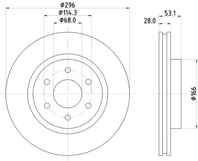 Marca Reconocida Disco de freno HELLA 8DD 355 126-841