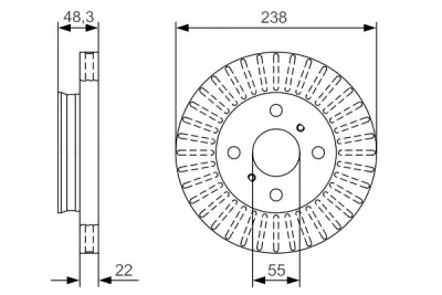 Juego de 2 discos de freno BOSCH 0 986 479 A63 (Sustituye a 0 986 479 T82) Oferta De Temporada