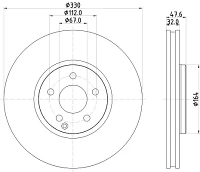 Disco de freno HELLA 8DD 355 120-961 Rebajas