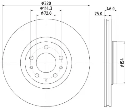 Popular Disco de freno HELLA 8DD 355 114-491