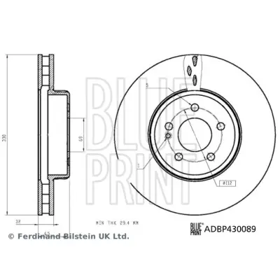 Juego de discos de freno BLUEPRINT ADBP430089BLU Súper Precio