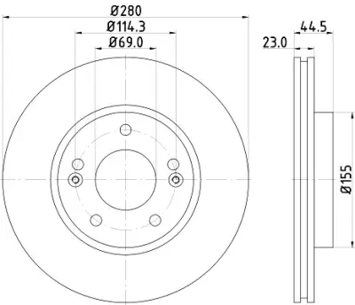 Envío Inmediato Disco de freno HELLA 8DD 355 131-361 (Sustituye a 8DD 355 129-461)