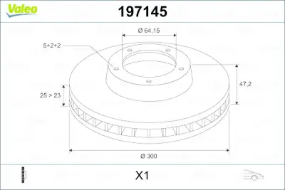 Envío Inmediato Disco de freno VALEO 197145