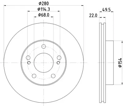 Original Disco de freno HELLA PAGID 8DD 355 103-991