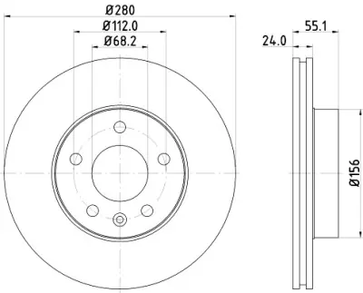 Súper Precio Disco de freno HELLA 8DD 355 105-591 (Sustituye a 8DD 355 105-581)