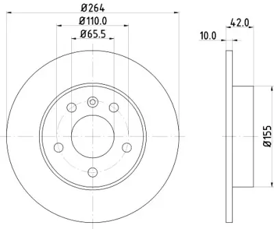 Barato Disco de freno HELLA 8DD 355 106-111 HELLA 8DD 355 106-111