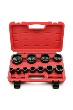 Promoción Exclusiva Juego De Vasos Almenados 1/2" Dr. Almenas Exteriores 22-75mm, 11 Piezas