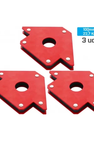 Oferta Limitada Juego de 3 Escuadra Magnetica Para Soldar angulos de 45, 90 y 135 grados, 100mm - 23kg