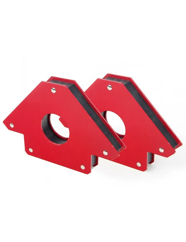 Hecho A Mano Juego de 2 Escuadra Magnetica Para Soldar angulos de 45, 90 y 135 grados, 100mm - 23kg