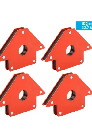 Juego de 4 escuadra Magnetica Para Soldar angulos de 45, 90 y 135 grados, 100mm - 23kg Promoción Exclusiva