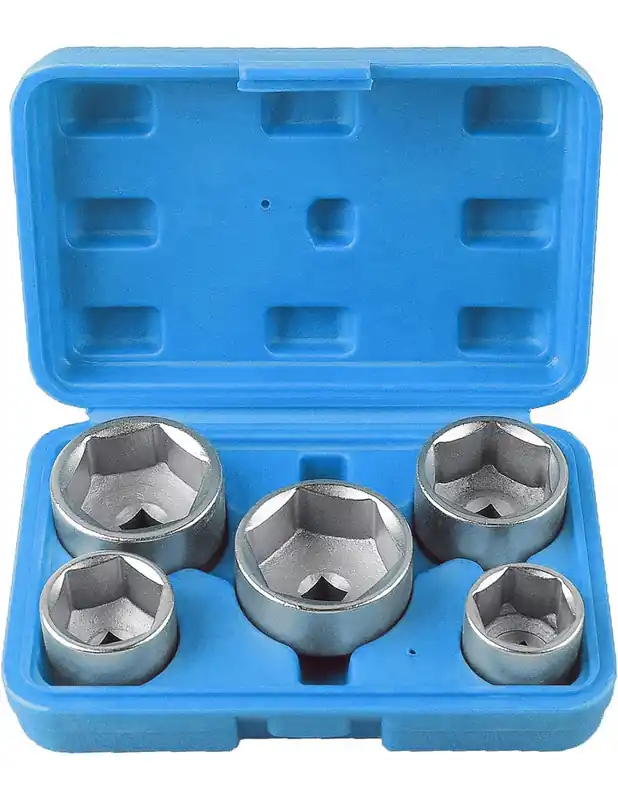 Juego de Llaves de vaso para filtros de aceite de bajo perfil hexagonales, 5 piezas Envío Gratis