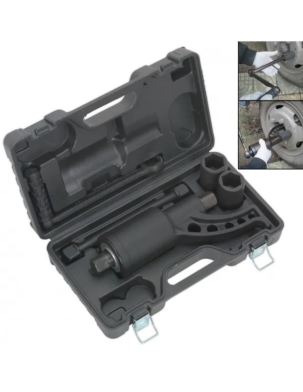 LLAVE MULTIPLICADOR DE PAR Y FUERZA 1" 1: 58 5800 Nm con 2 vasos y alargadera para camiones y agricolas Envío Gratis