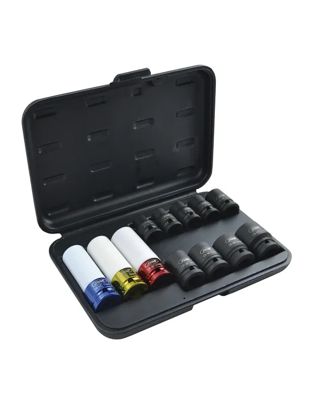 JBM 52343 - SET DE 12 VASOS DE IMPACTO DE 1/2" HEX. ESPECIAL EXTRACCIÓN RUEDAS Original