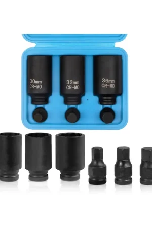 JUEGO DE VASOS 12 CARAS Y PUNTAS PARA BUJES 6 PIEZAS Económico