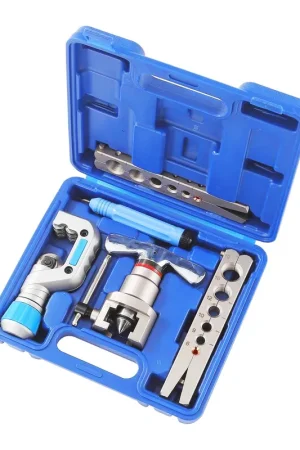 Juego de abocardado y corte para tubos de freno y tuberias metrica (5-19mm) y pulgadas (3/16”- 3/4”), 5 piezas No Te Lo Pierdas