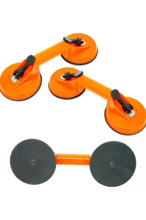 Juego de 2 Ventosa doble para levantar cristal, parabrisas y sacar abolladuras 115MM 70 KG por unidad Garantía Incluida