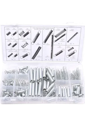Gran Oferta Surtido de muelles y resortes de compresion y exteriores de 12 tipos distintos, 200 unidades
