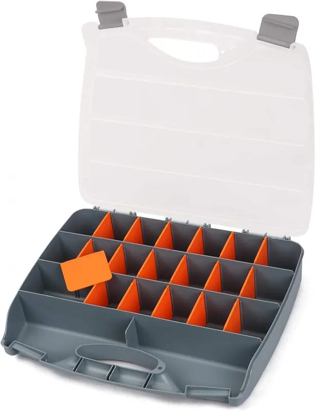 Maletin Organizador de tornillos y piezas Con 21 Compartimientos, 320mm Disponible Ahora