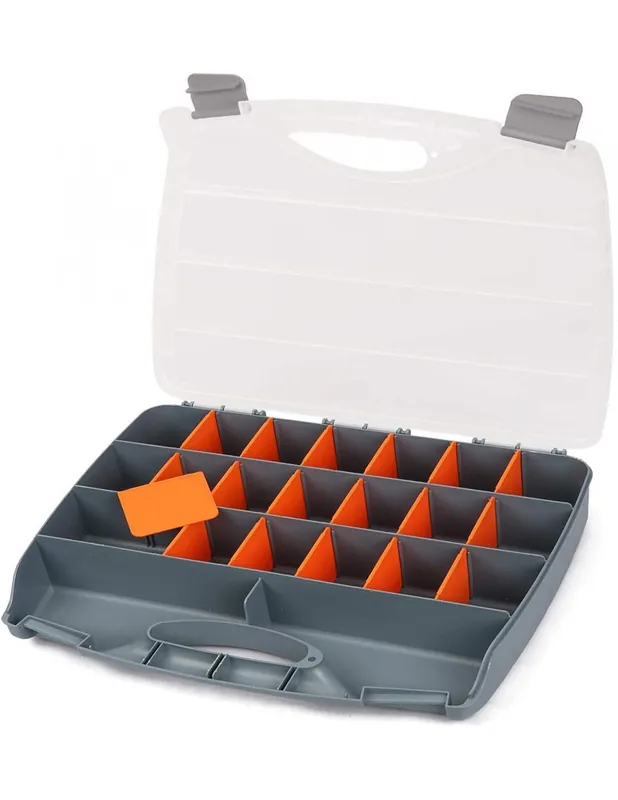 Auténtico Maletin Organizador de tornillos y piezas Con 24 Compartimientos, 480mm
