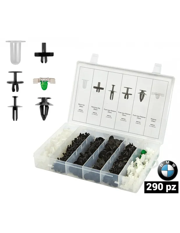 Hecho A Mano SURTIDO GRAPAS Y CLIPS PARA BMW, 290 PIEZAS