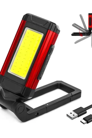 Lampara Linterna de Taller LED recargable USB Base giratoriaM POWERBANK y resistencia al agua IP43| 2200 mAh, 500 Lm Tendencia