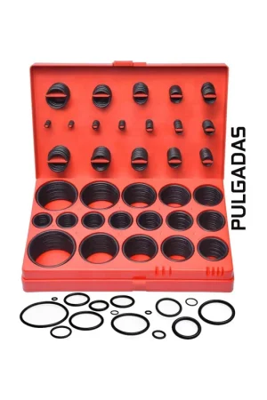 Juego de juntas toricas de HNBR en PULGADAS o-ring anillos de goma en surtido, 386 piezas Última Versión