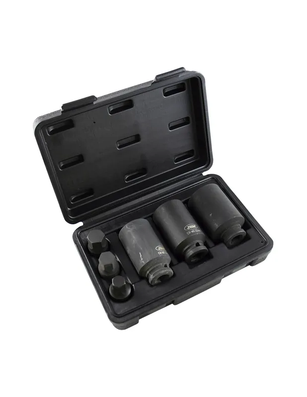 Lujoso JBM 52337 - SET DE 3 VASOS Y 3 PUNTAS DE IMPACTO DE 1/2" HEXAGONAL