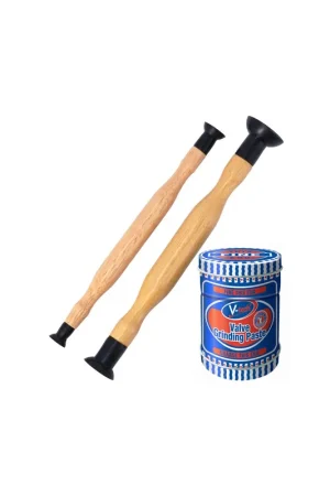 Compra Ahora Juego De Lapeadores De Valvulas 2 ud + Pasta para esmerilar valvulas grano fino y grano grueso 110 g