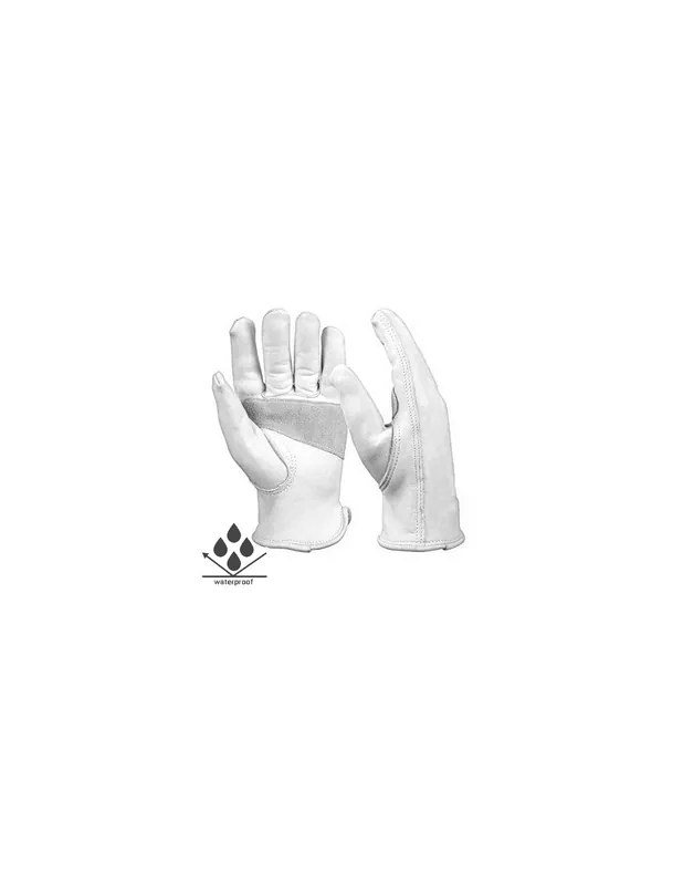 Premium Guantes de conductor de PIEL Flor de Vacuno DOBLE cosido y REFORZADO, WATERPROOF