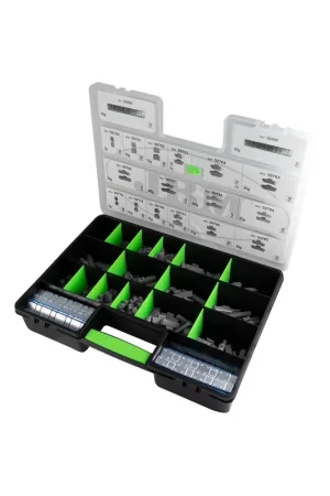 Lujoso JBM 53864- ESTUCHE DE CONTRAPESAS SURTIDO, 330 PIEZAS