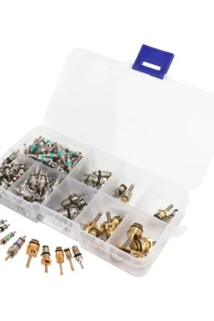 Oferta Surtido de nucleos de valvulas obus de recambio para aire acondicionado R12 y R134a, 134 PIEZAS