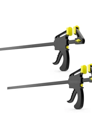 Sargentos de barra con ajuste rapido 100 mm para carpinteria TUV GS, 2 piezas Ordena Ya