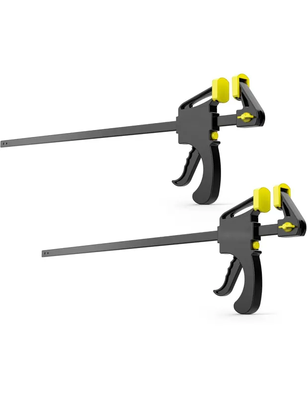 Sargentos de barra con ajuste rapido 100 mm para carpinteria TUV GS, 2 piezas Ordena Ya