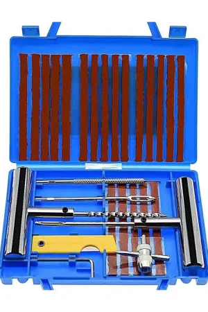 Juego de herramientas para reparar pinchazos en ruedas con recambios | 20 mechas Gran Oferta